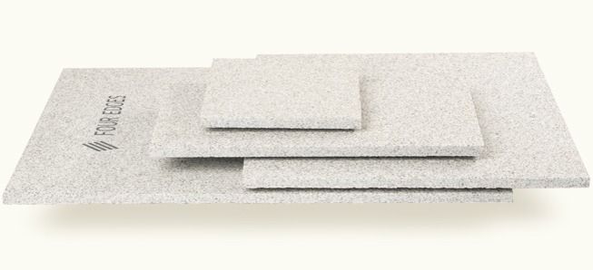 Silver Grey Granite Paving Mixed Sizes by Four Edges