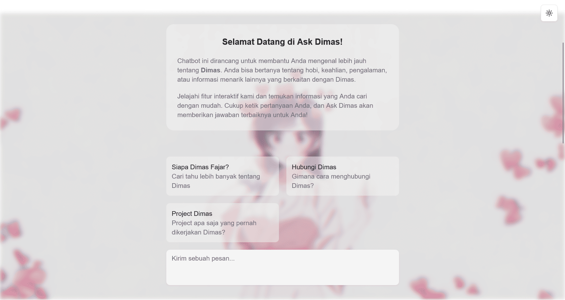 Ask Dimas Chatbot - Personal AI Assistant