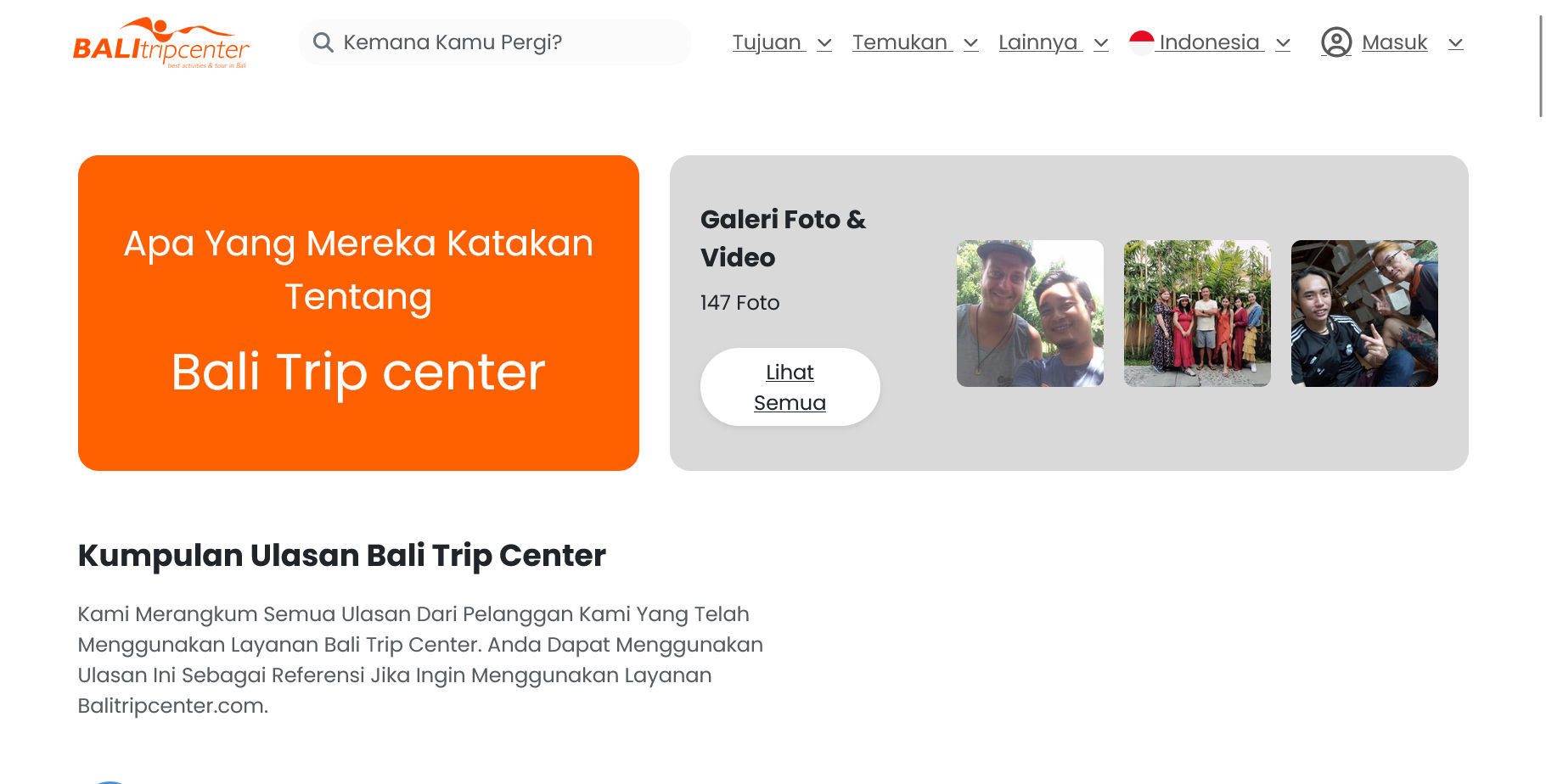 Bali Trip Center - Travel & Tour Platform