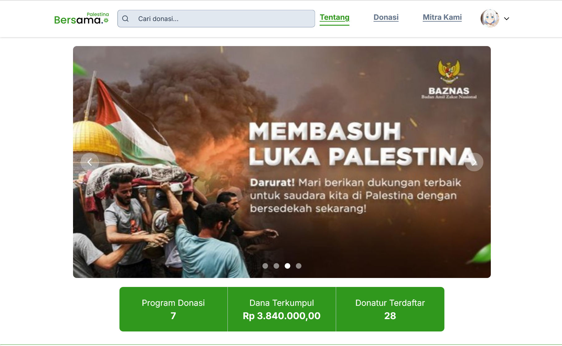 Bersama untuk Palestina - Crowdfunding Platform