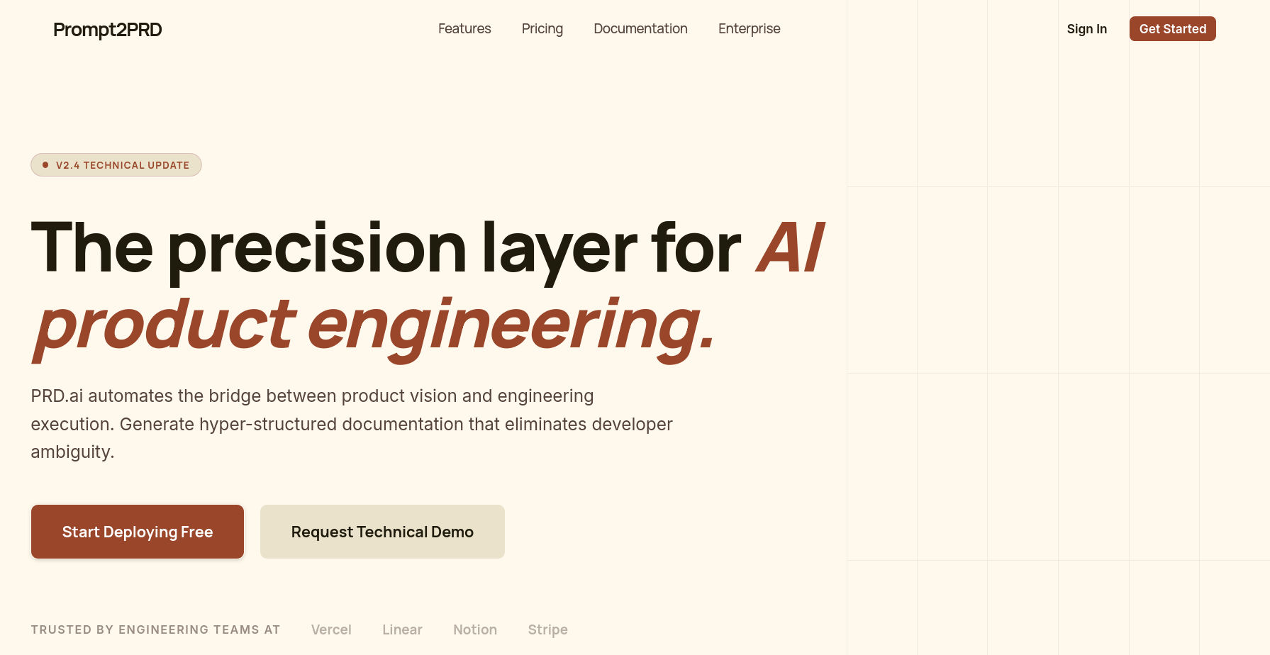 Prompt2PRD - AI Agent SaaS for Engineering-Ready PRDs