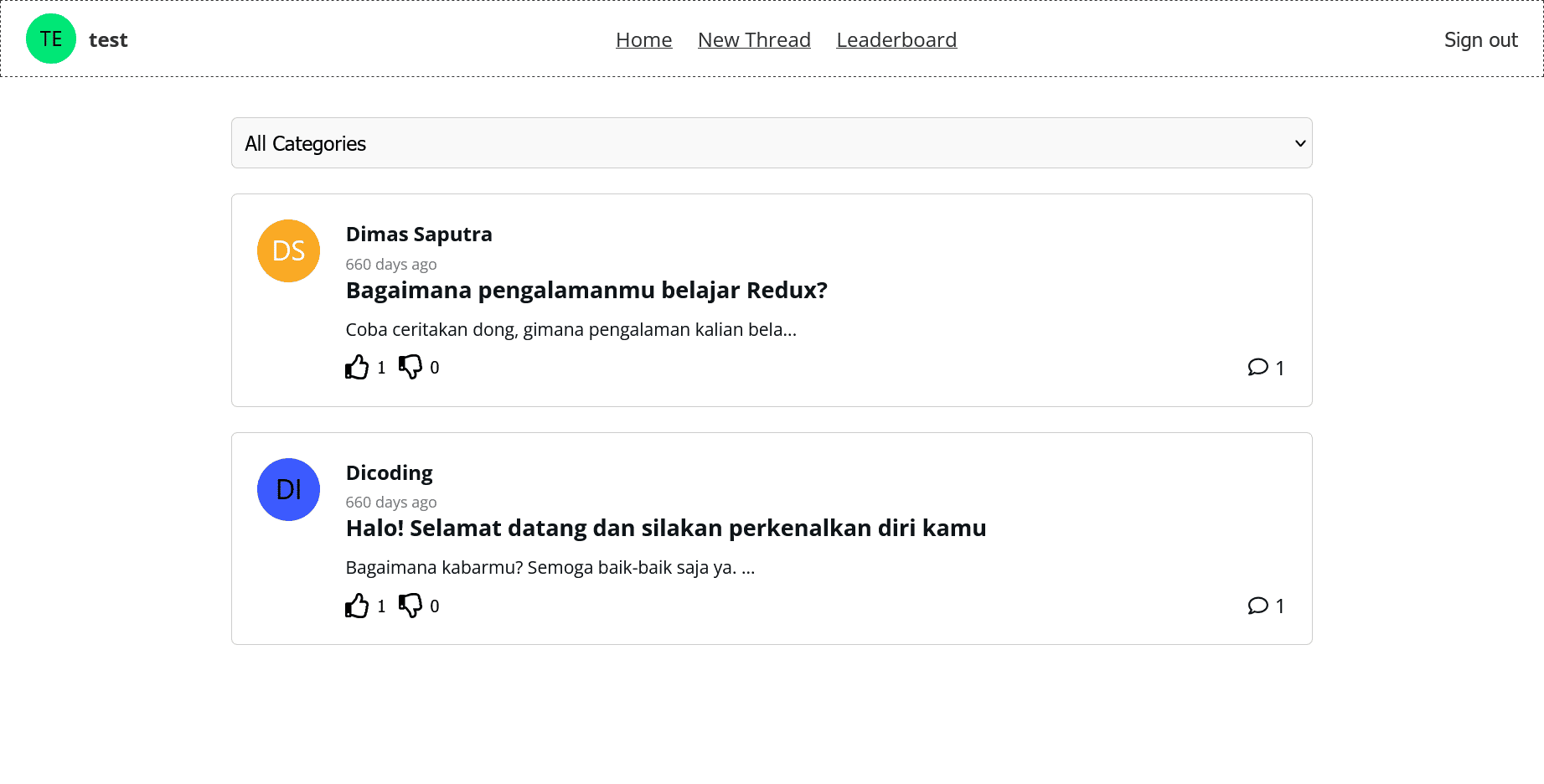 Forum Rapat (DPR) - React Redux Forum