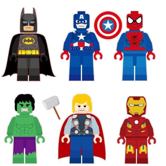 Lego Super Hero Characters Removable Wall Stickers Decal