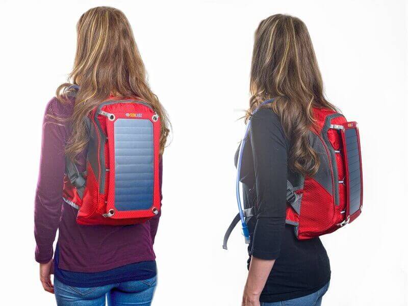 Solar Charger Backpack with Hydration