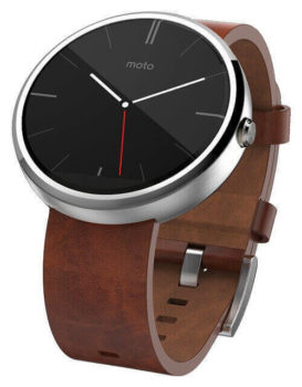 Motorola Moto 360 - Cognac Leather Smart Watch