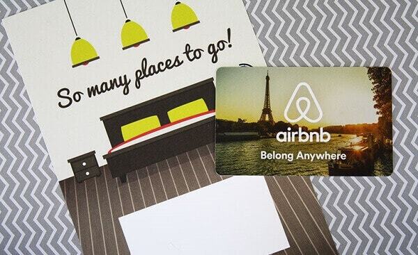 AirBnB gift cards