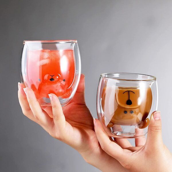 Cute Animal Cup Double Wall Glass Housewarming Gifts - RegisBox