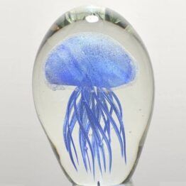 Glass Jellyfish Paperweight