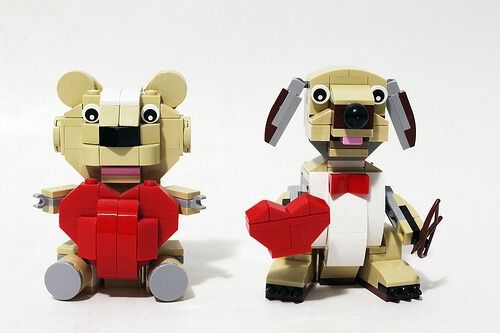 LEGO Valentines Cupid Dog