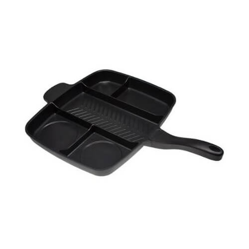 5 Section Divided Master Pan Multi-Sectional Skillet Multi Pan