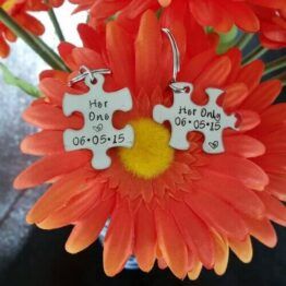 Personalized Puzzle Piece Necklace Set