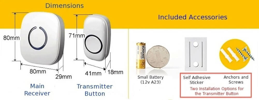 SadoTech Wireless Doorbell