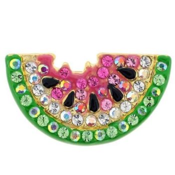 Watermelon Swarovski Crystal Pin Brooch
