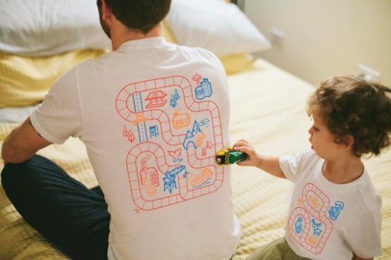 Father Son Matching Play Mat T-shirts