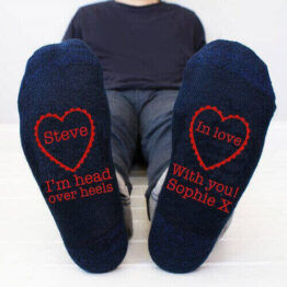 Personalised 'Head Over Heels' Socks