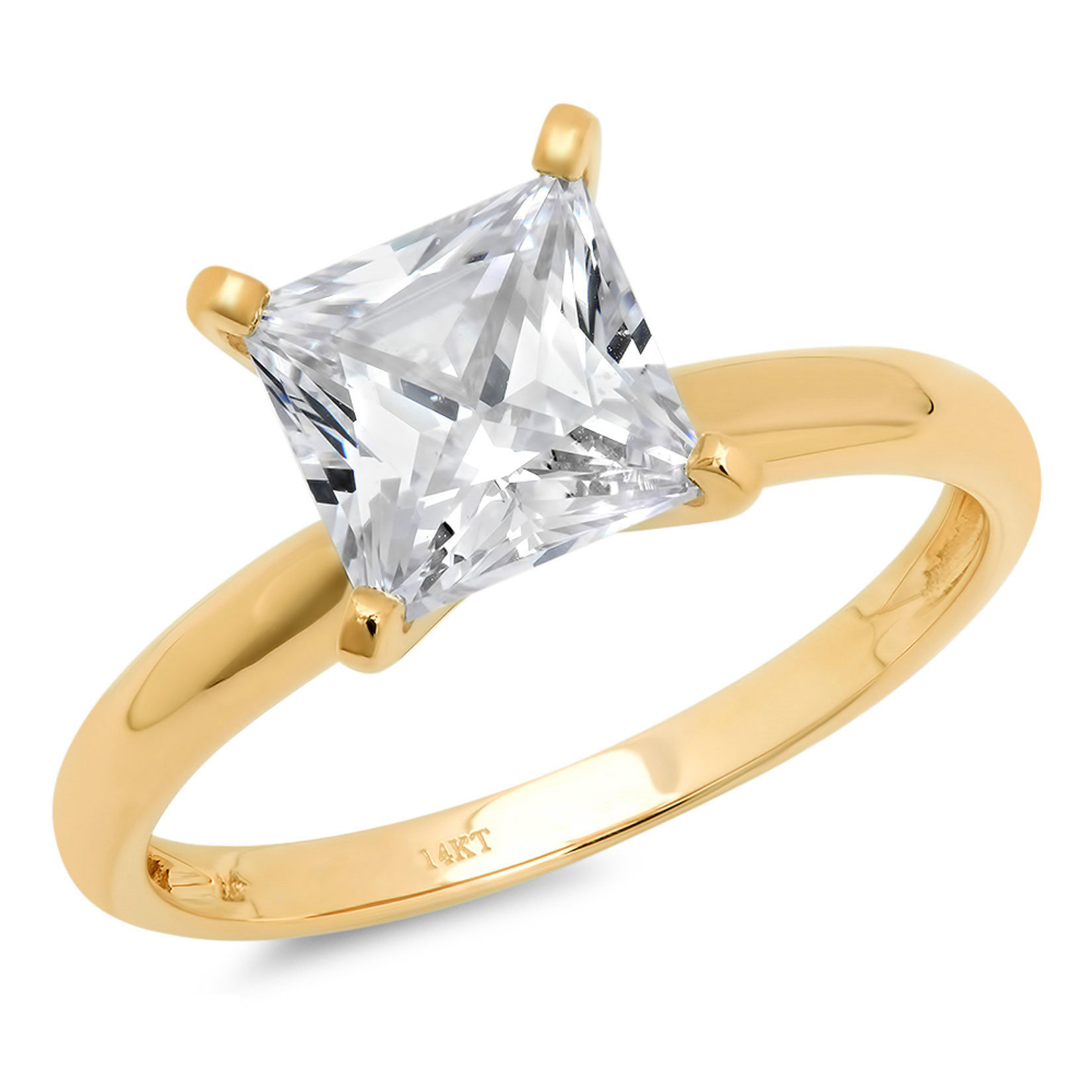 Princess Cut soliter Ring