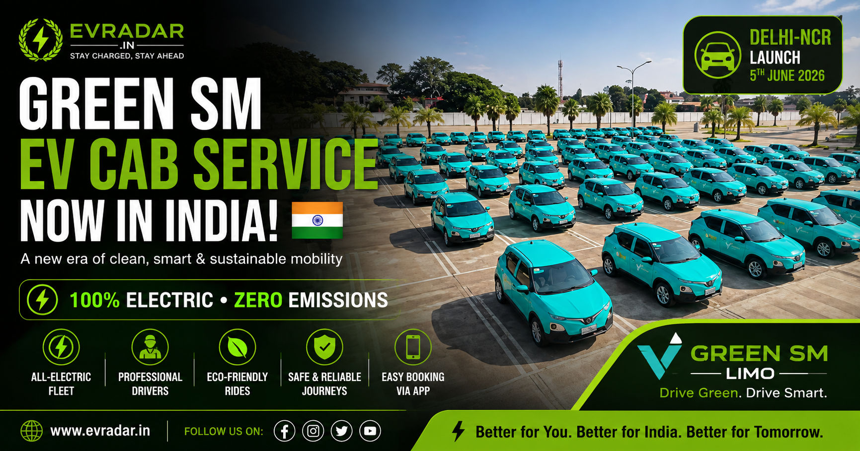 Green SM Launches All-Electric Ride-Hailing Service in India, Takes on Ola and Uber