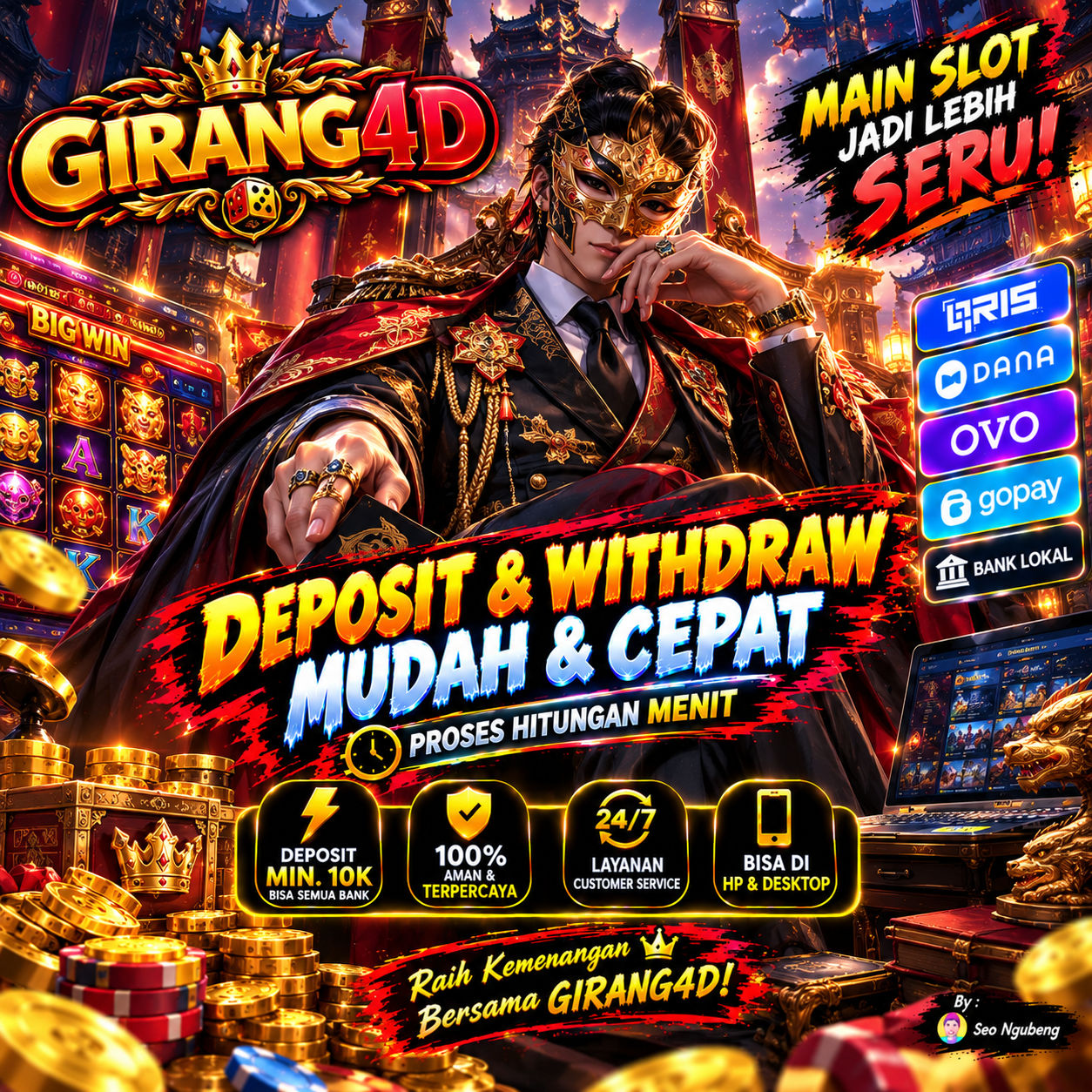 Banner Aplikasi GIRANG4D dengan akses permainan digital