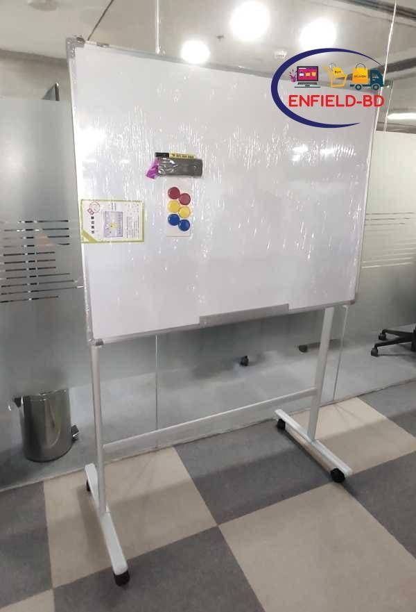 3x4 Feet Reversible Whiteboard Both Side Magnetic With Stand