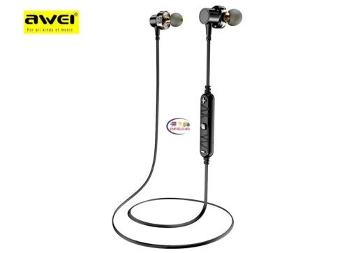 Awei X660BL Bluetooth Earphone With Mic Quad-core Necked Magnetic I Gray Enfield-bd.com