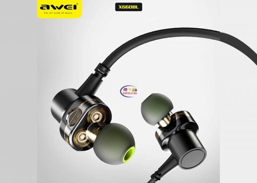 Awei X660BL Bluetooth Earphone With Mic Quad-core Necked Magnetic I Gray Enfield-bd.com