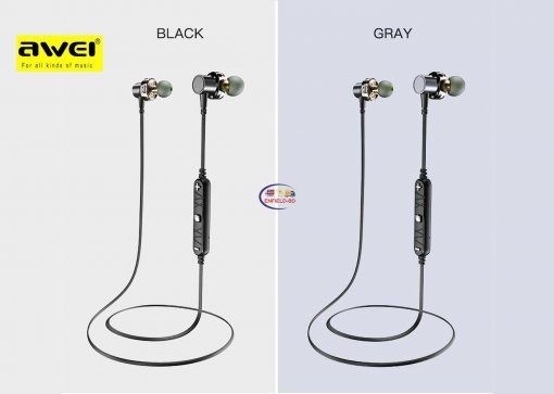 Awei X660BL Bluetooth Earphone With Mic Quad-core Necked Magnetic I Gray Enfield-bd.com