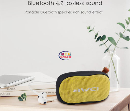 Earphones / Headset Home Audio Awei Y900 Mini Bluetooth Speaker 4.5w Bass Sounds Touch Screen Portable With Microphone Enfield-bd.com