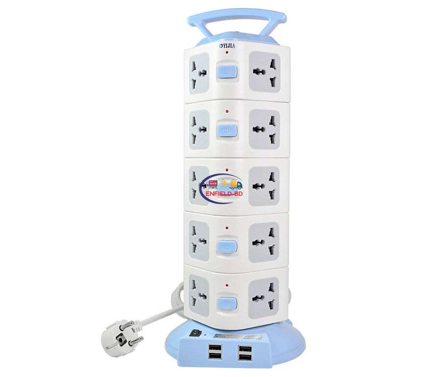 Multiprise USB ESSENTIELB bureau switch 3 prises + 2 USB