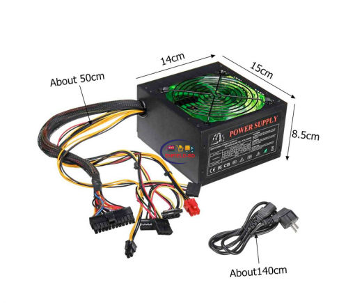 Computer Accessories & Peripherals 500W Power Supply with 120MM Fan Enfield-bd.com