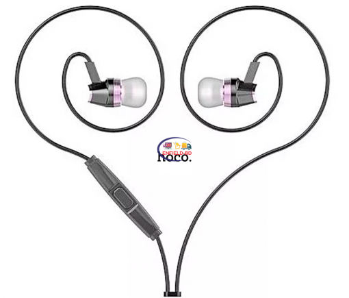 Earphones / Headset HOCO M4 In-ear Stereo Earphone with Mic for iPhone & Samsung – Black Enfield-bd.com