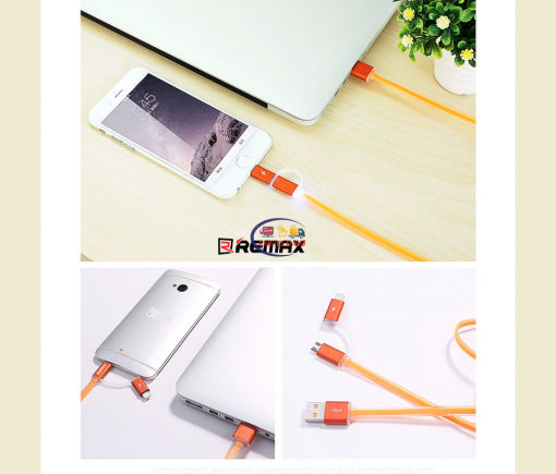 Gadget New Arrival Remax Aurora 2 In 1 Cable – Multi color Enfield-bd.com