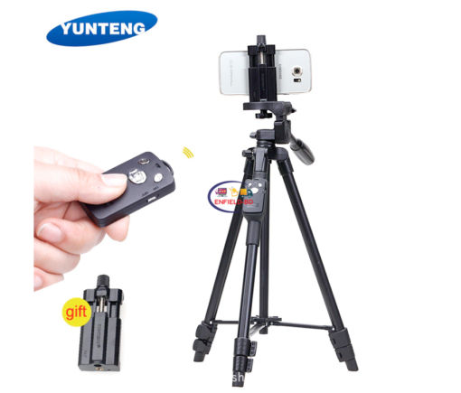 Gadget YUNTENG VCT-5208 Lightweight Aluminum Tripod with Bluetooth Shutter + Carry Case for Mobile Phones and Cameras Enfield-bd.com