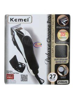 Enfield-bd.com Beard Shaver Trimmer Hair Clippers Kemei Deluxe Chrome Pro Complete Hair Cutting Kit KM-8825 