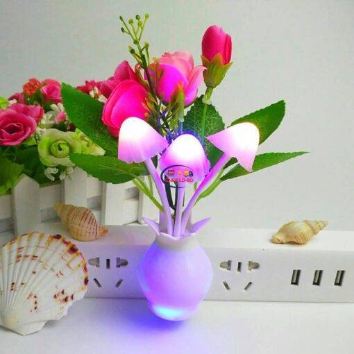 Enfield-bd.com Gadget LED Night Light Mushroom Lamp – Lovely Plant and Flower on the Wall