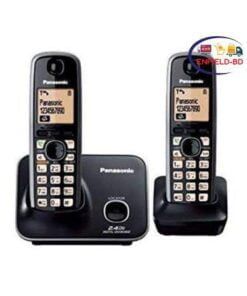 Panasonic Dual Handsets Cordless Phone KX-TG3712 Black Malaysia
