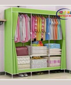 Cloth Storage Wardrobe Almirah 3 Part – Green