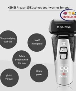 KM-1531 Kemei 3D Floating Men Electric Shaver For Men