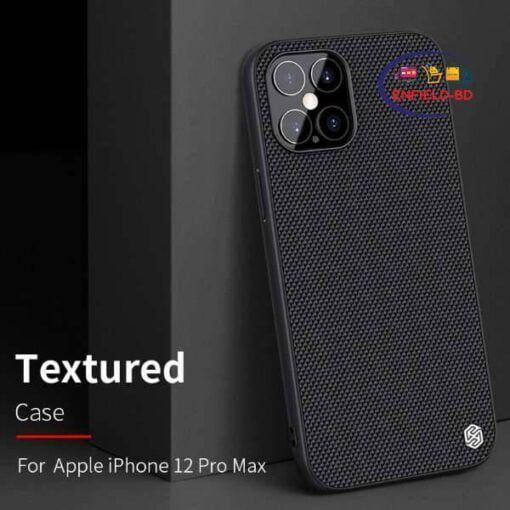 Nillkin Textured Case iPhone12 Pro-max | Nillkin Textured Nylon Fiber Case Iphone 12 Pro Max (6.7″) – Black | Case iPhone 12 Pro Max (6.7″) Nillkin Textured Nylon Fiber Casing – Black