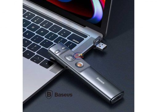 Baseus Orange Dot Wireless Presenter Red Laser Advanced system Enfield-bd.com