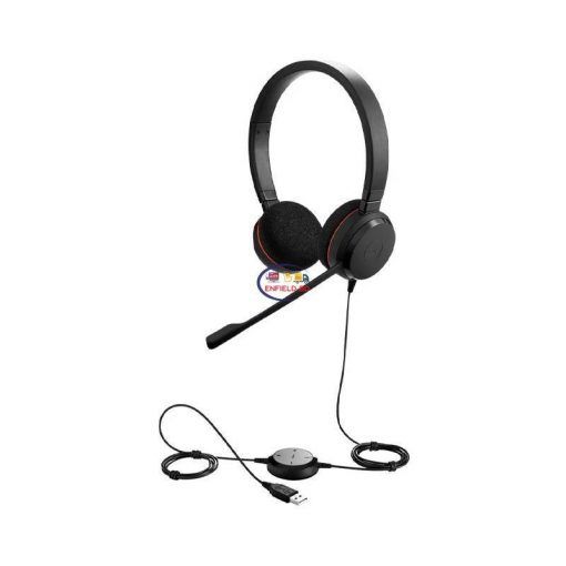 Jabra Evolve 20 MS DUO Headphone Great sound Flexible Plug Enfield-bd.com