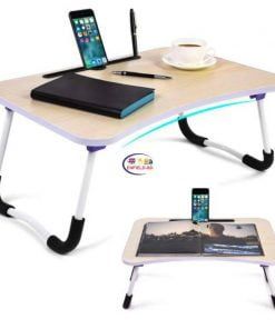 Laptop Table Stand Wooden Cum Mobile Tablet Holder With Cup Enfield-bd.com