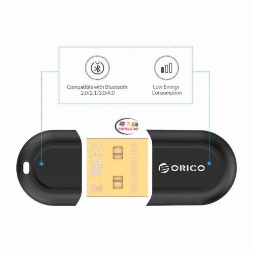 Orico BTA-408-BK Mini USB Bluetooth 4.0 Adapter 3 Mbps Enfield-bd.com