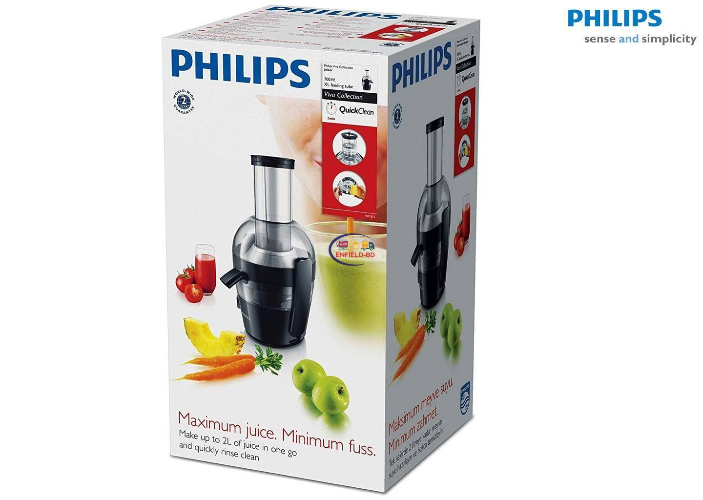 Philips 700W Juicer HR1855 with QuickClean Technology