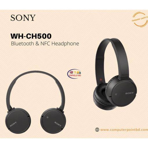 Sony WH-CH500 Wireless Bluetooth & NFC Headphone Black Enfield-bd.com