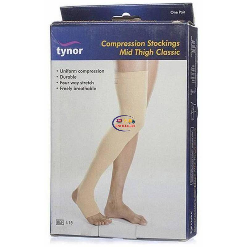 Buy TYNOR I 15 COMPRESSION STOCKING MID THIGH PAIR SIZE LARGE