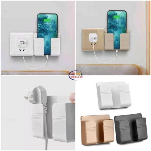 Wall Charging Phone Holder-Bracket I Wall Mount Stand For iPhone Android Remote I Universal Enfield-bd.com