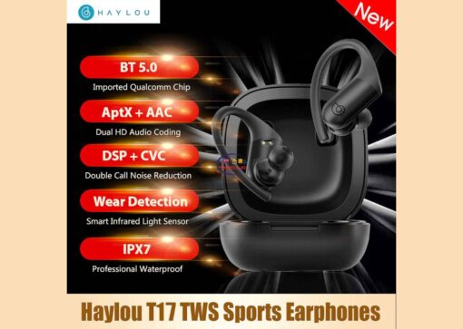 Haylou T17 Bluetooth Earbuds Sport IPX7 Waterproof Enfield-bd.com