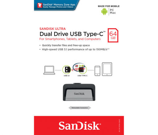 SANDISK 64GB ULTRA DUAL Drive Go USB Type-C Flash Drive Enfield-bd.com