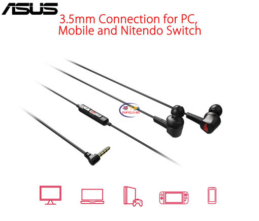 Earphones / Headset ASUS ROG CETRA CORE 3.5mm In-ear Gaming Wired Headphone Enfield-bd.com