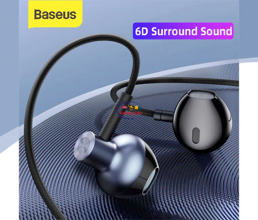 Earphones / Headset Baseus H19 Wired Earphones in-ear 3.5mm 6D Stereo Bass Enfield-bd.com